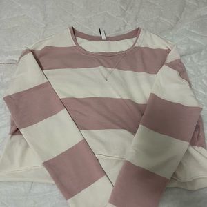 cropped striped t shirt